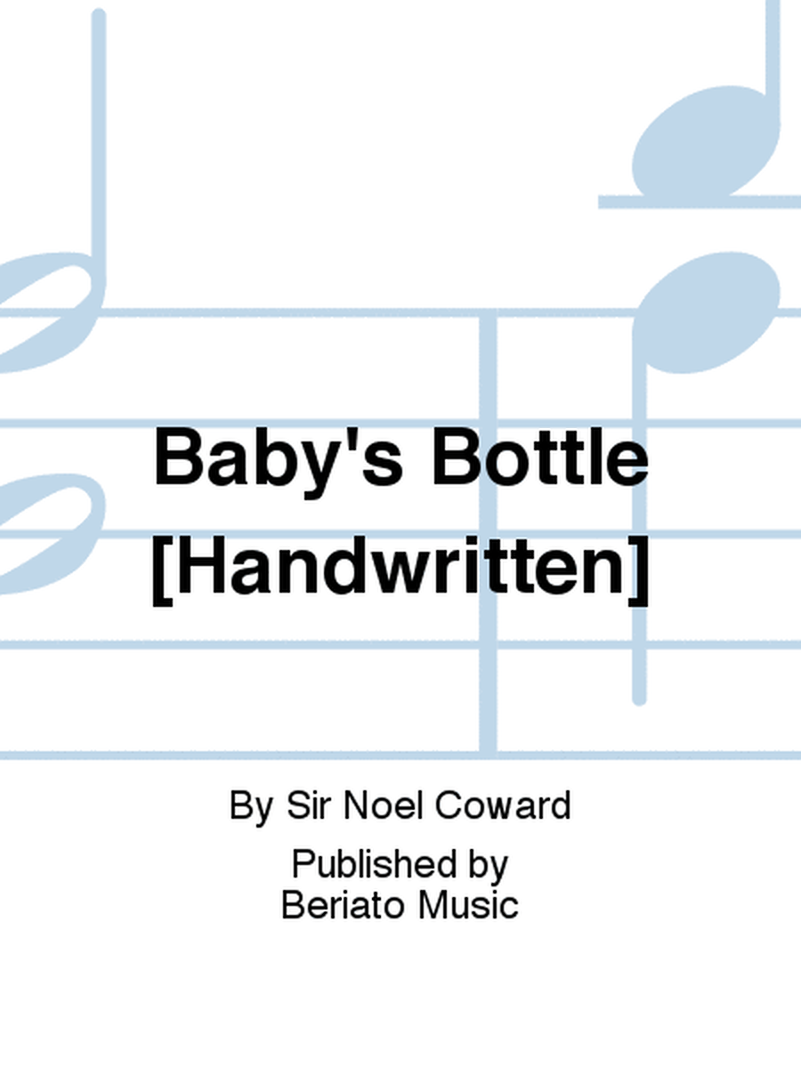 Baby's Bottle [Handwritten]