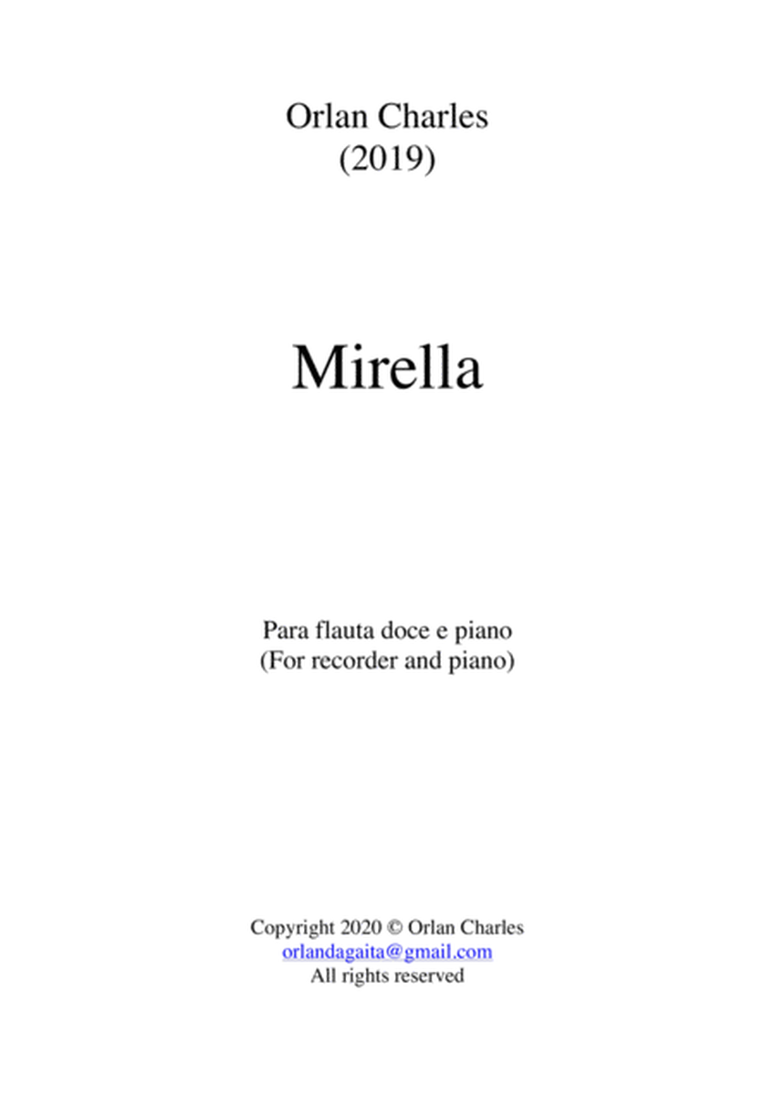 Orlan Charles - Mirella - little improvisation for recorder and piano image number null