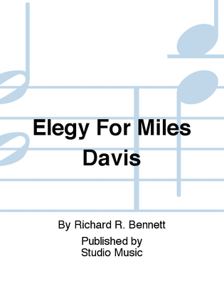 Book cover for Elegy For Miles Davis