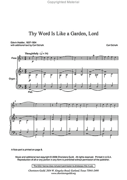 Thy Word Is Like a Garden, Lord image number null