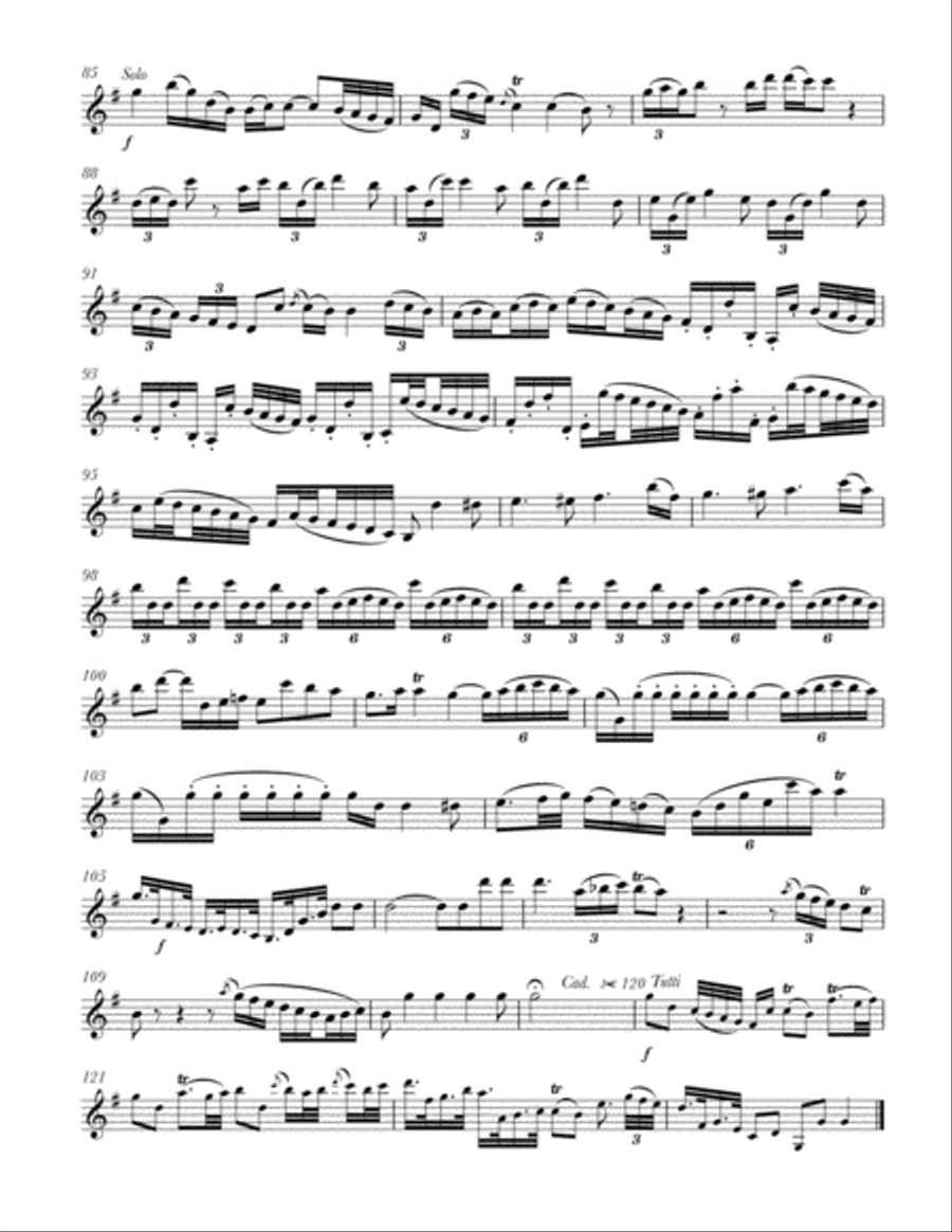 Violin Concerto in G Major (Hob. VIIa:4) Violin Solo scores gallery preview page 3