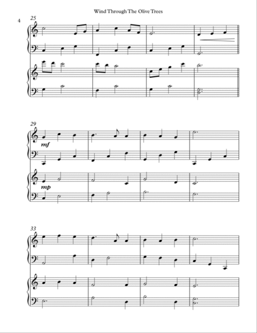 Winds Through The Olive Trees, Harp Duet Celtic Harp scores gallery preview page 4