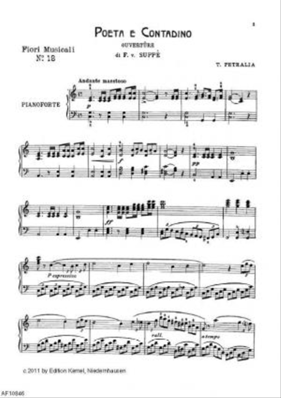 Poeta e contadino Piano Solo scores gallery preview page 1