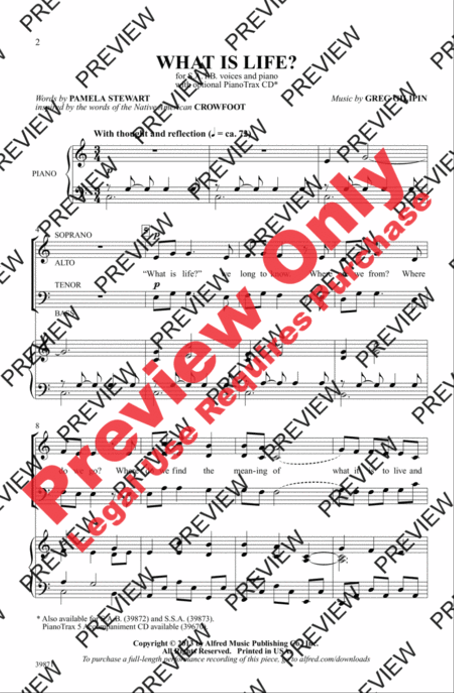 What Is Life? 4-Part scores gallery preview page 2