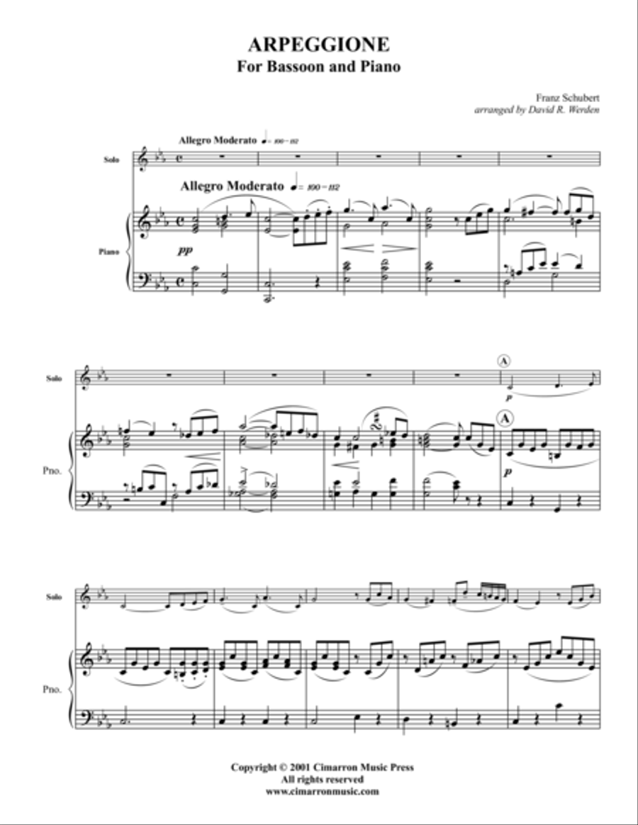 Arpeggione Bassoon Solo scores gallery preview page 2