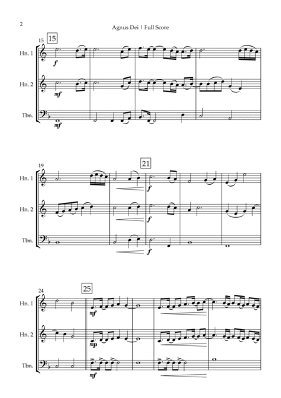 Agnus Dei Agnus Dei Horn scores gallery preview page 2