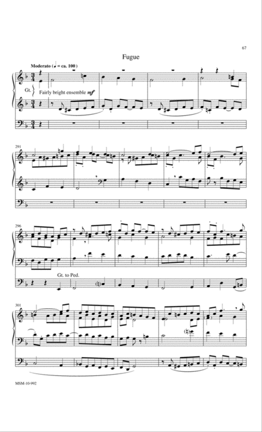 Marilyn Mason Music Library, Volume 3 Organ scores gallery preview page 15