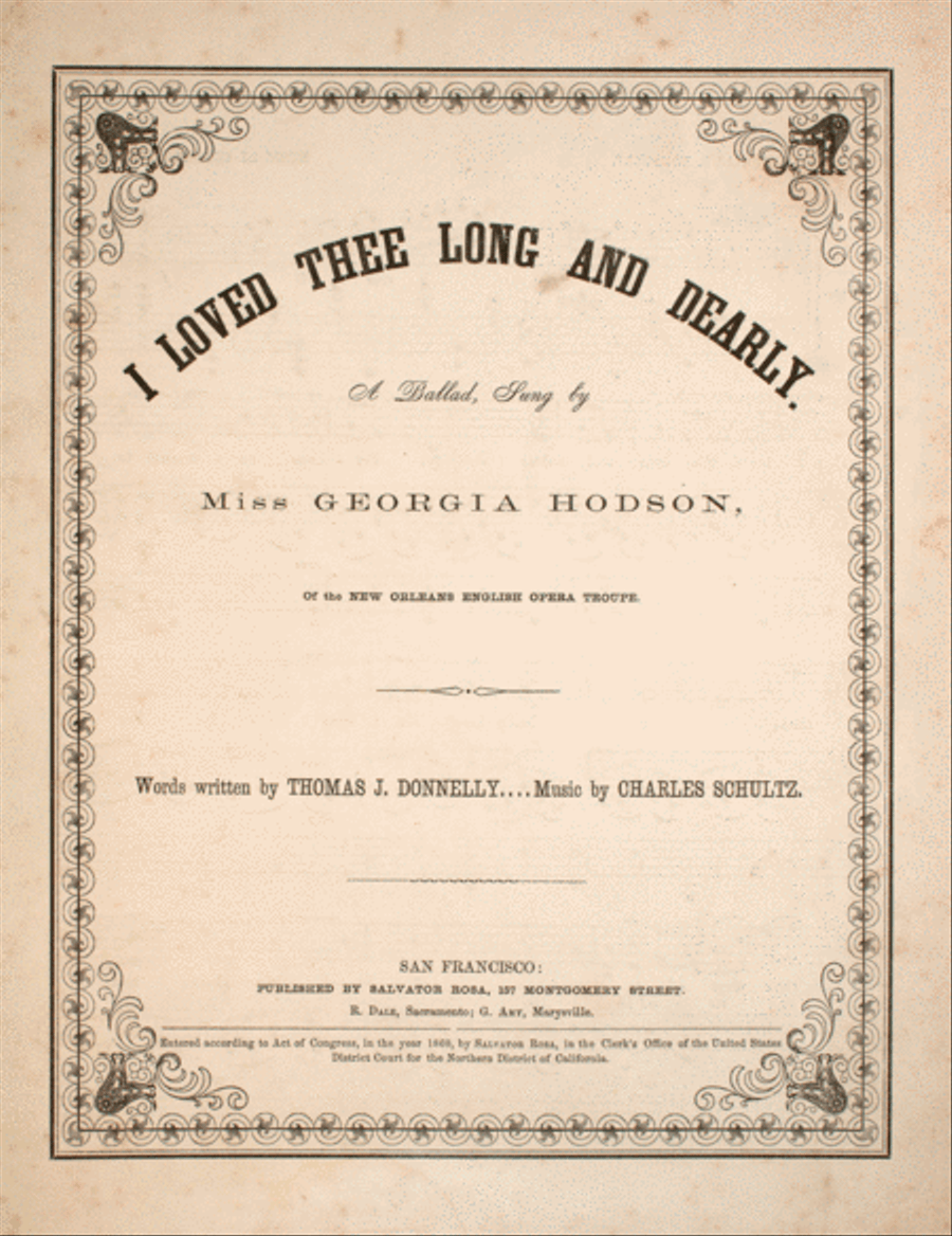 I Loved Thee Long and Dearly. A Ballad Voice scores gallery preview page 1