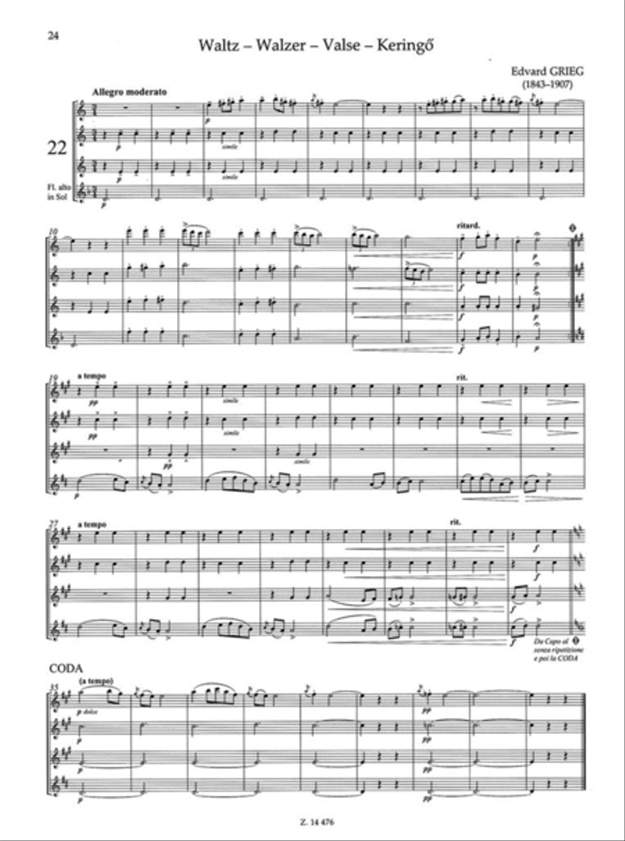 Quartette für Flöten Flute Quartet scores gallery preview page 4