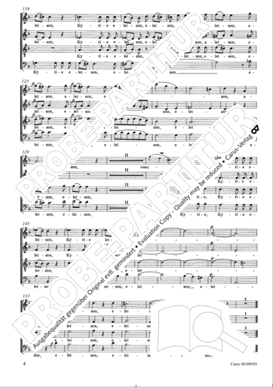 Missa in Angustiis 4-Part scores gallery preview page 5