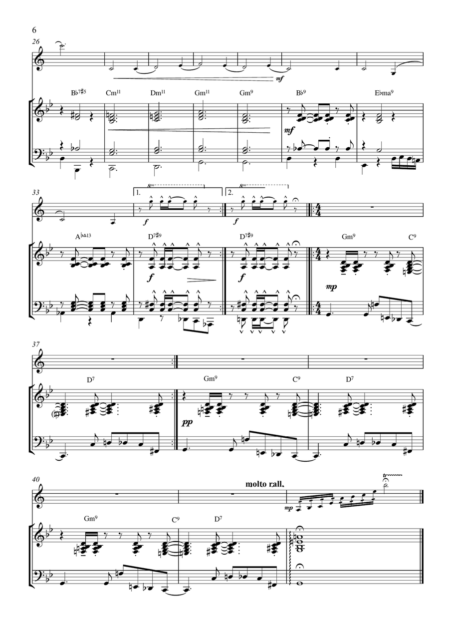 8 Swinging Xmas Carols for Bb Bass Clarinet & Piano Bass Clarinet scores gallery preview page 6