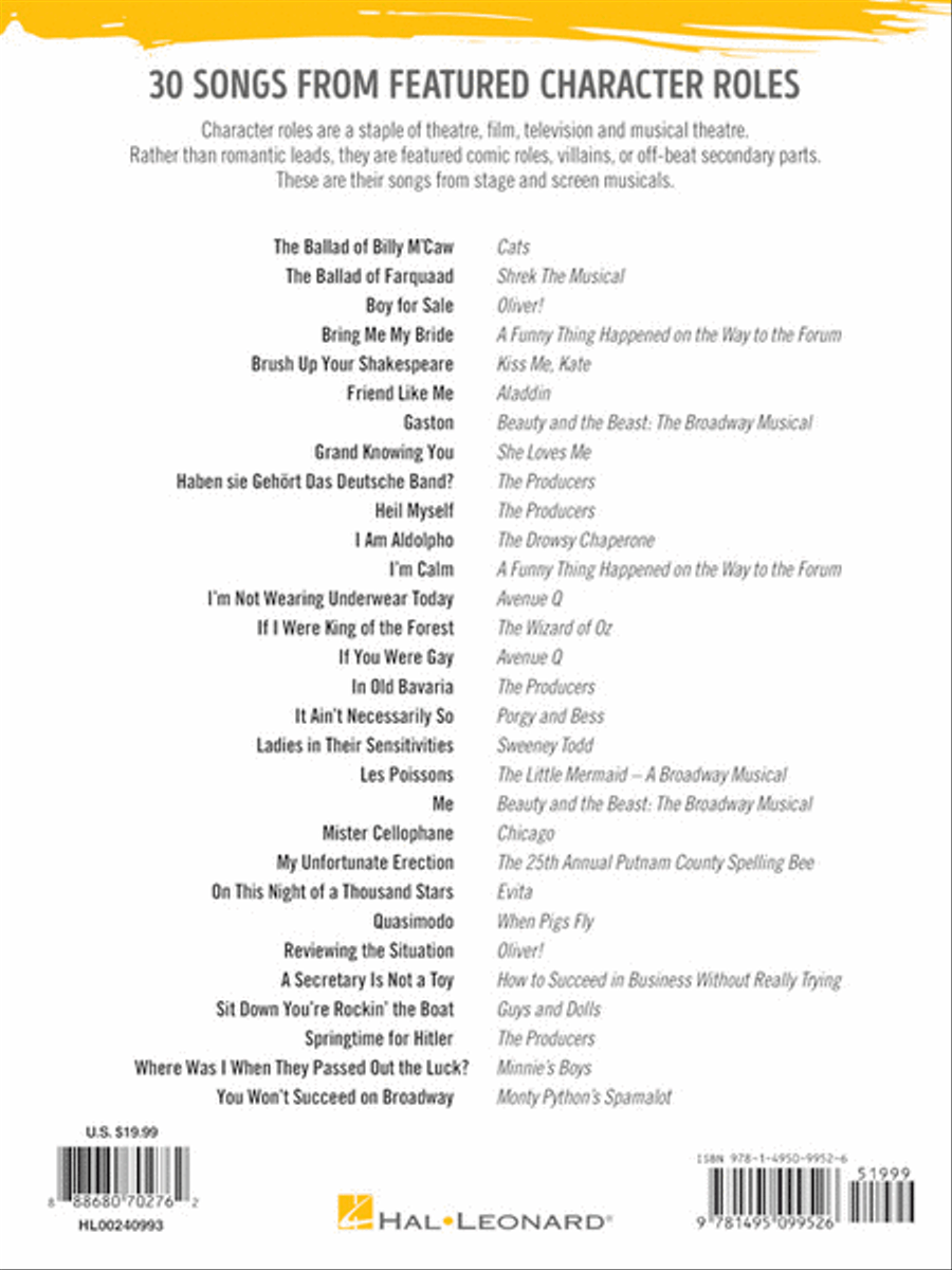 Character Songs from Musical Theatre - Men's Edition Low Voice scores gallery preview page 6