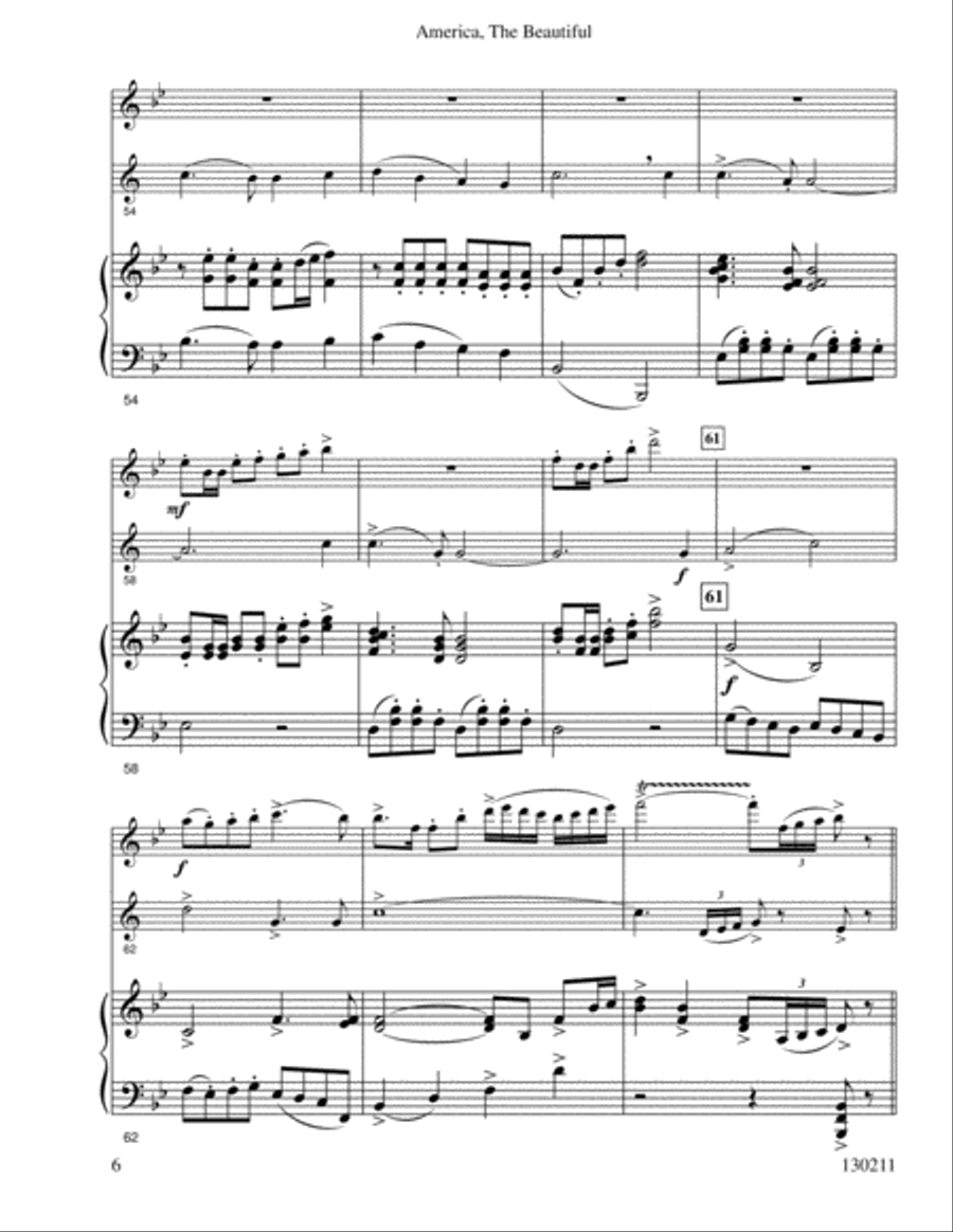 America The Beautiful America The Beautiful Woodwind Duet scores gallery preview page 7