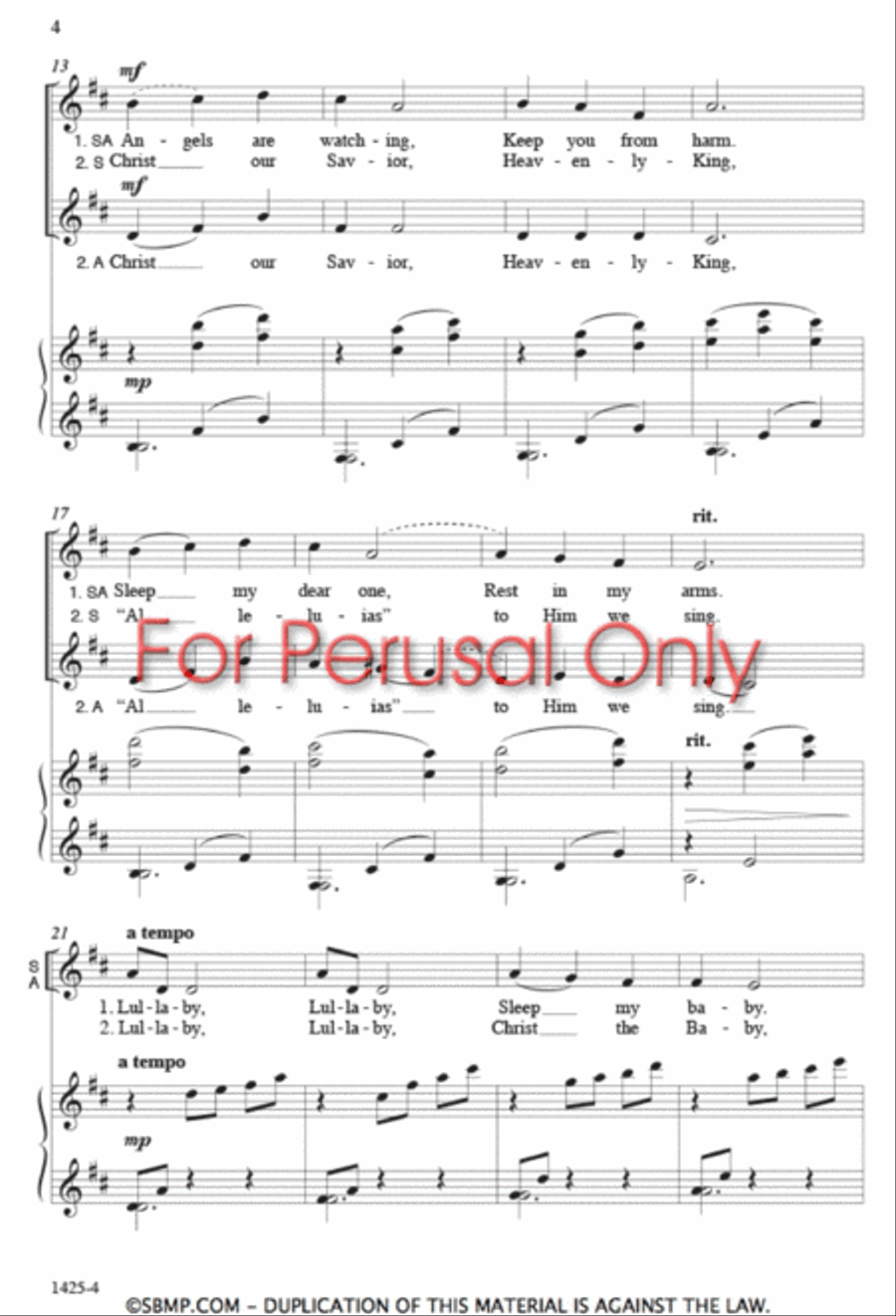 Lullaby for a King SA scores gallery preview page 3