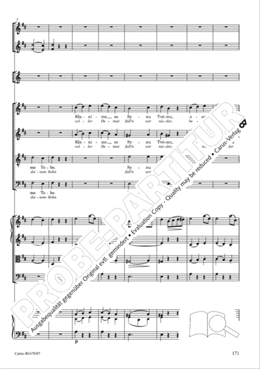 Missa pastoralis bohemica 4-Part scores gallery preview page 184
