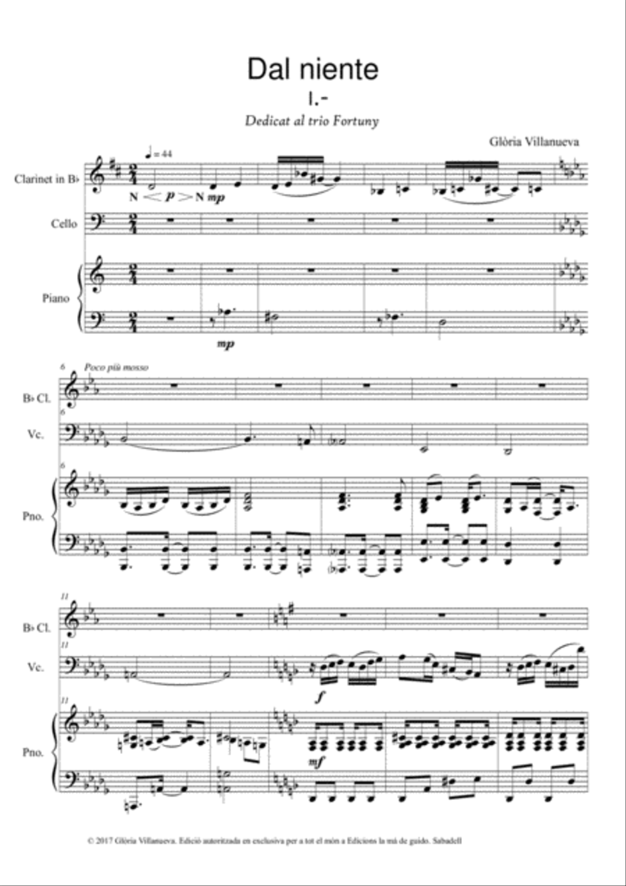Dal Niente Dal Niente Clarinet scores gallery preview page 5