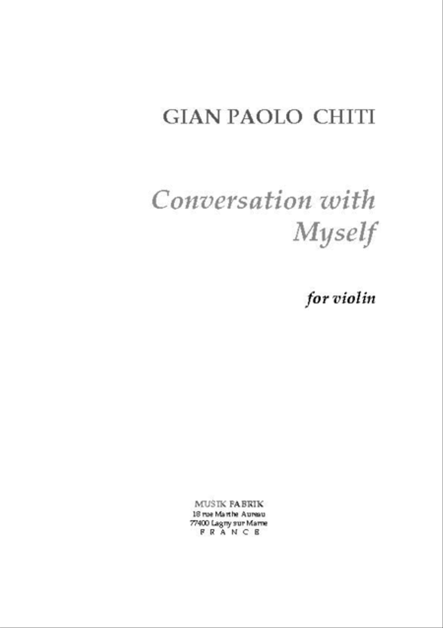 Conversation with Myself Violin Solo scores gallery preview page 1