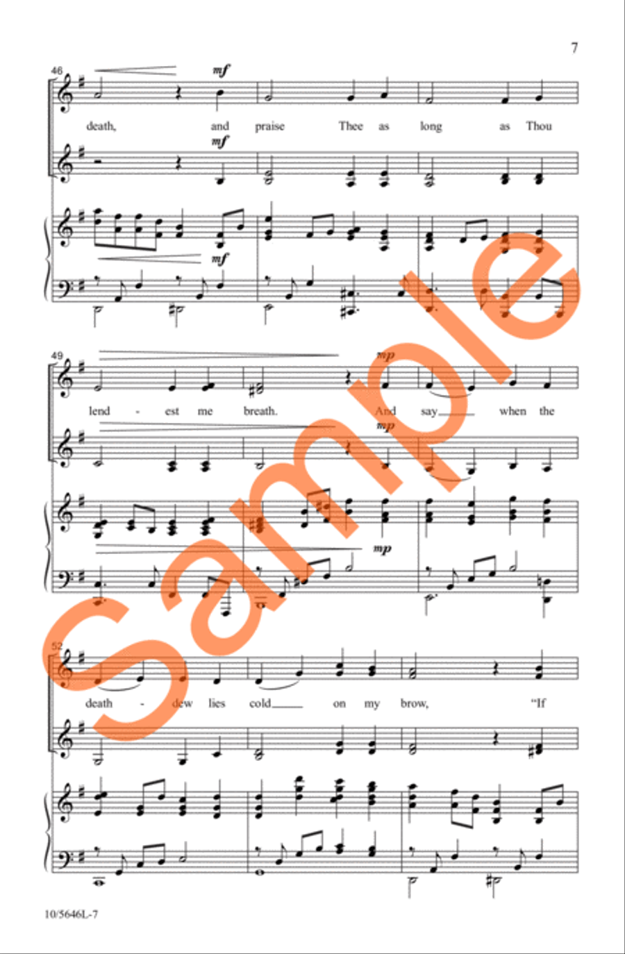 My Jesus, I Love Thee SSAA scores gallery preview page 7