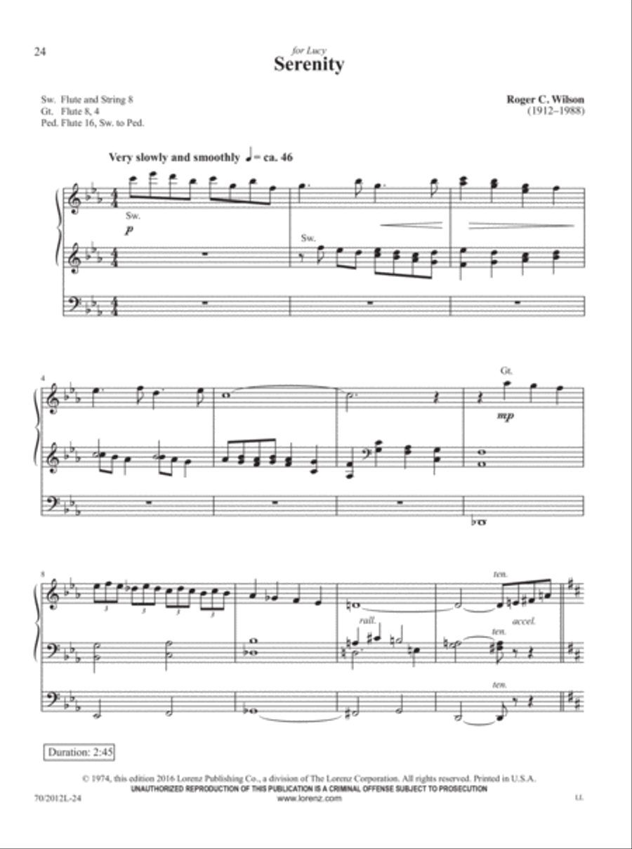 Music for Exultation and Reflection Organ Solo scores gallery preview page 10