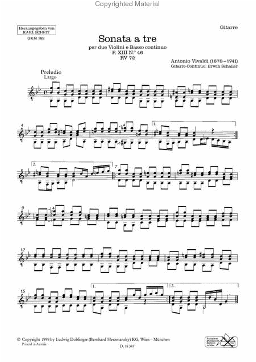 Sonata a tre g-moll op5 / 6 Cello scores gallery preview page 2