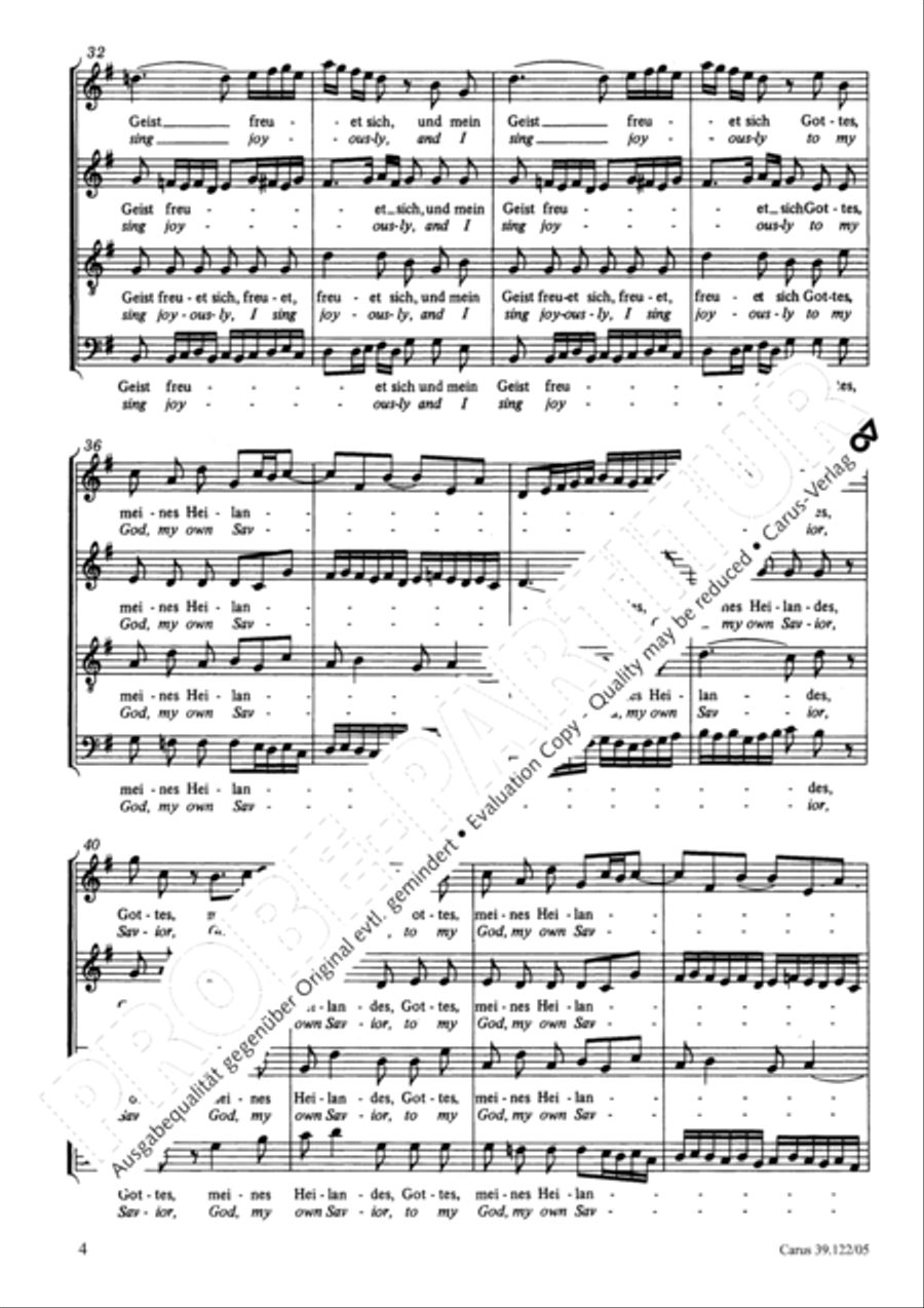 All my spirit exalts (With my spirit I praise the Lord) 4-Part scores gallery preview page 5