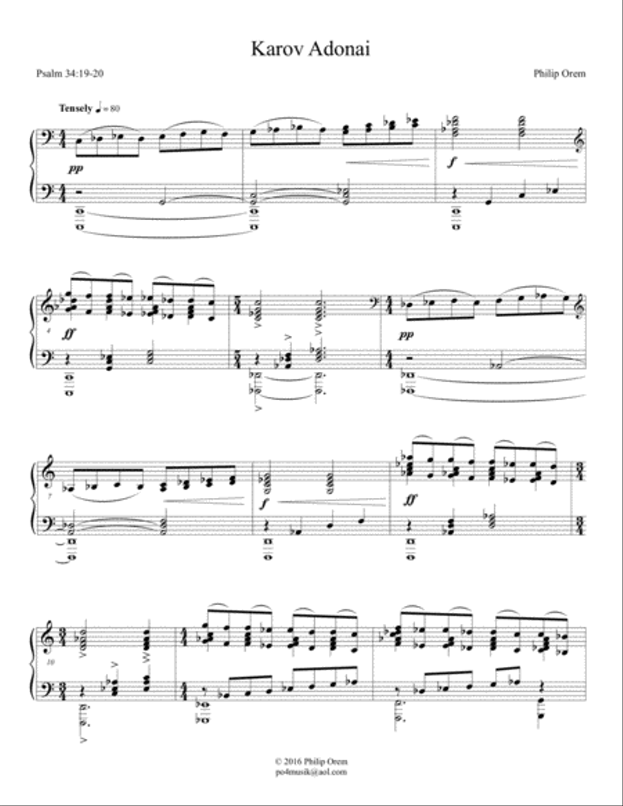Karov Adonai (Psalm 34) Voice scores gallery preview page 2
