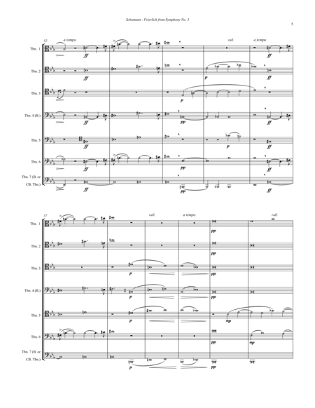 Feierlich from Rhenish Symphony No. 3 for Trombone Choir Ensemble image number null