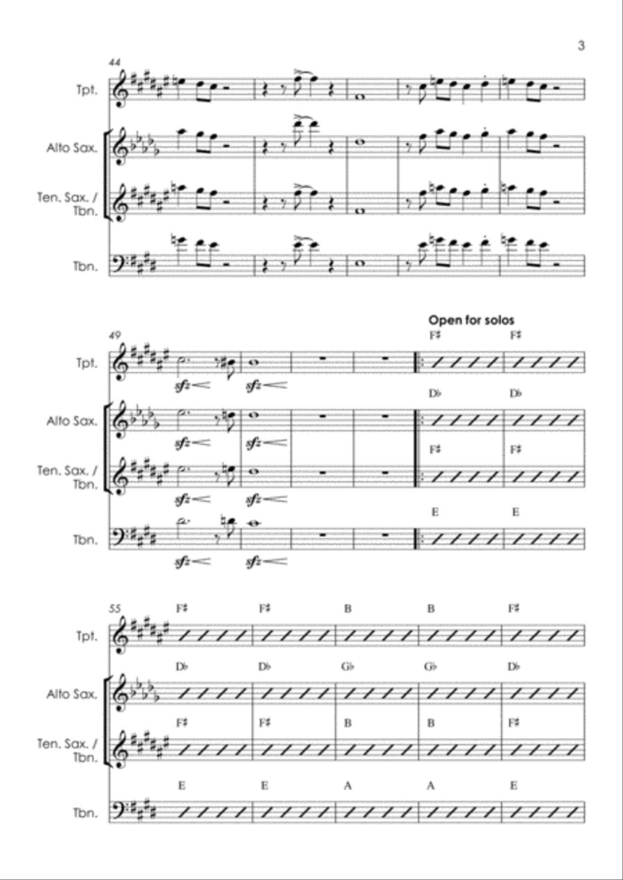 Sweet Home Chicago Tenor Saxophone scores gallery preview page 5