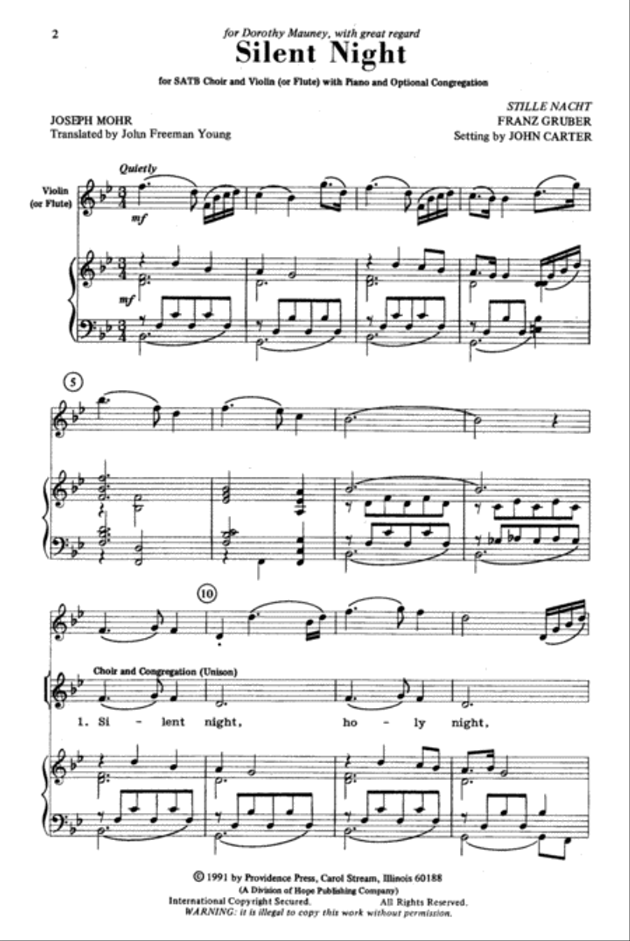 Silent Night 4-Part scores gallery preview page 2