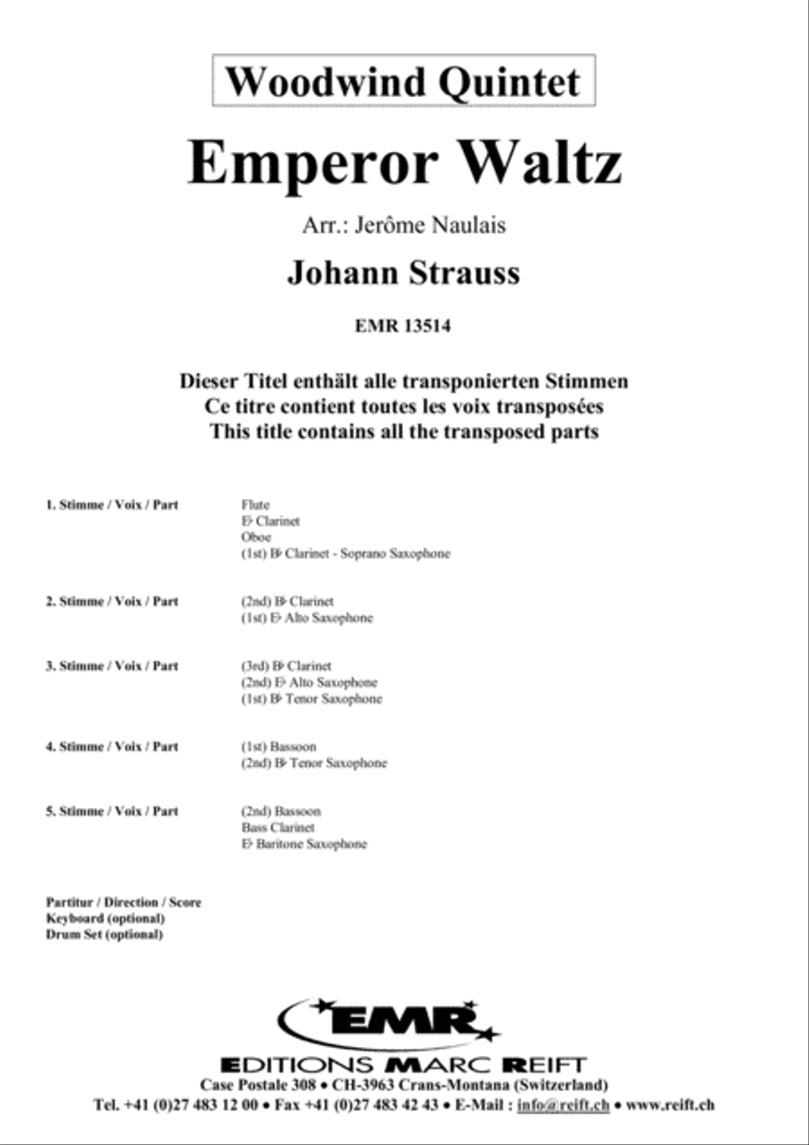 Emperor Waltz Woodwind Quintet scores gallery preview page 2