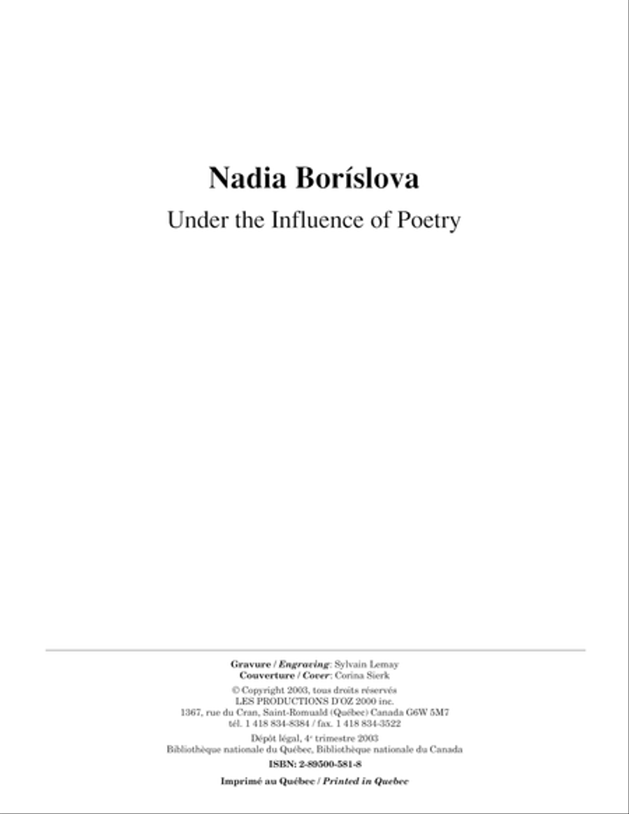 Under the Influence of Poetry Classical Guitar scores gallery preview page 1