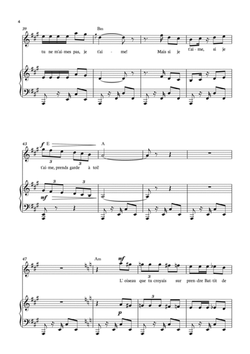 Habanera from Carmen for Oboe with piano and chords. image number null