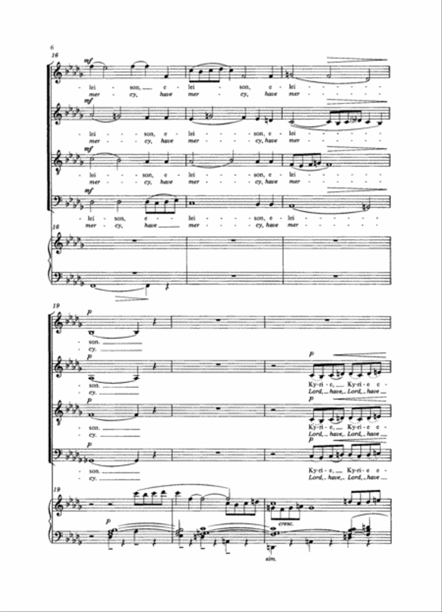 Missa Brevis 4-Part scores gallery preview page 5