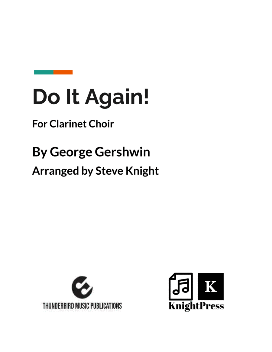 Do It Again! Do It Again! Clarinet Choir scores gallery preview page 1