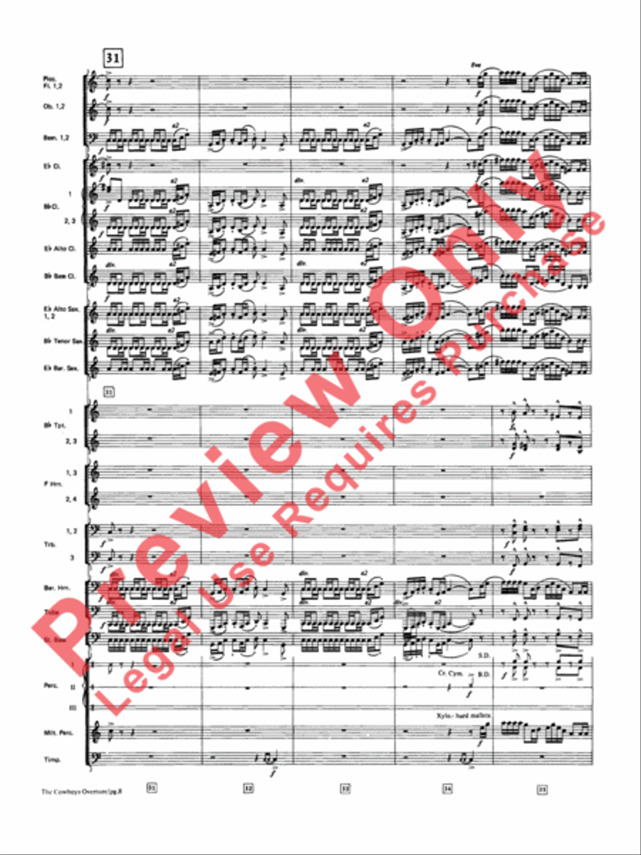 The Cowboys Concert Band scores gallery preview page 9