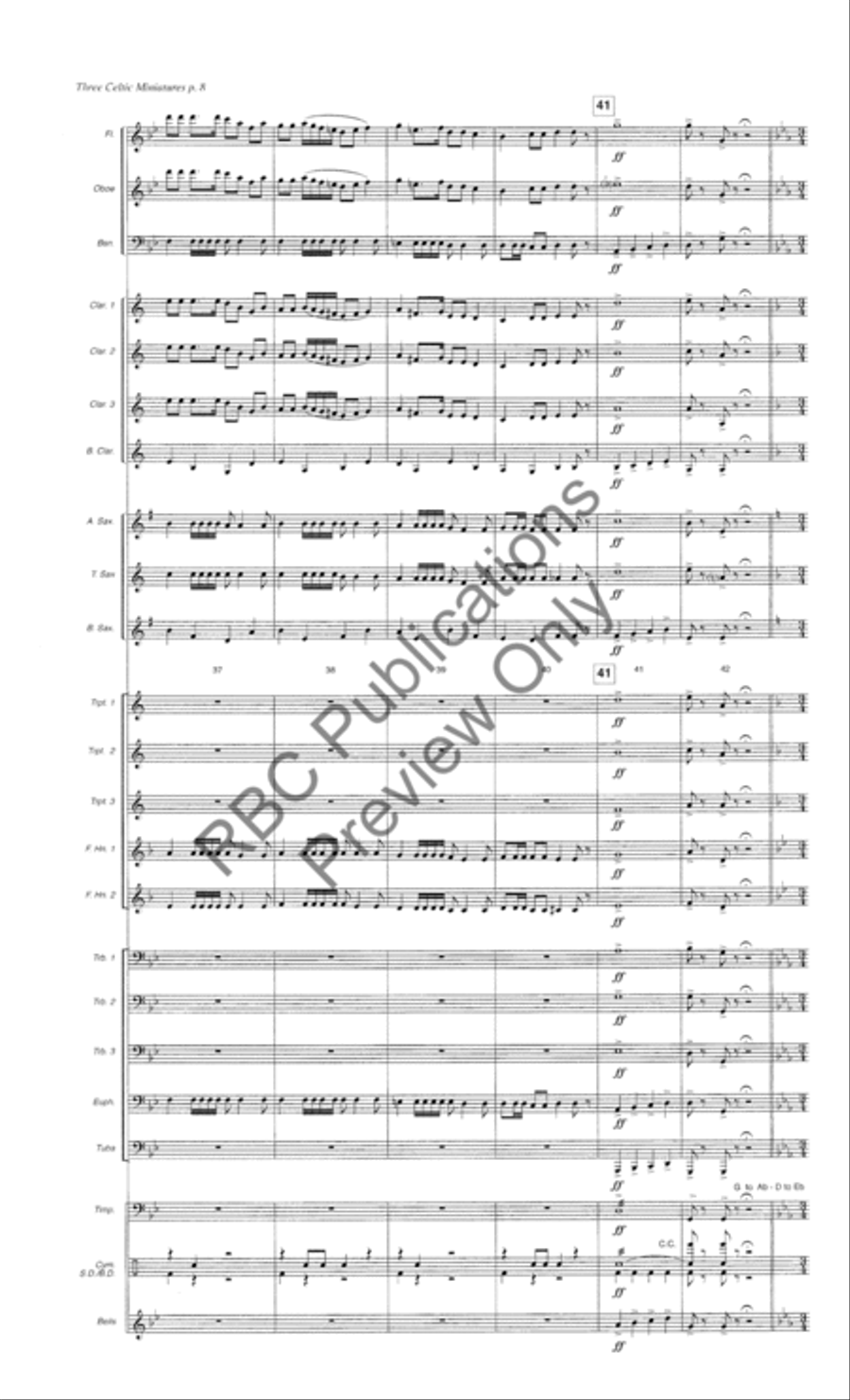 Three Celtic Miniatures (Score) Concert Band scores gallery preview page 11
