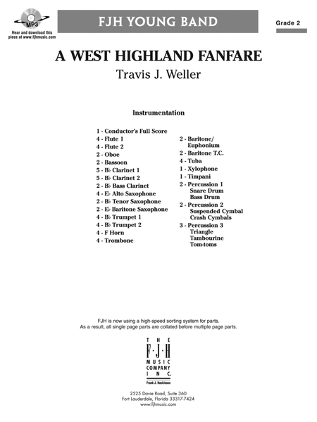 A West Highland Fanfare: Score