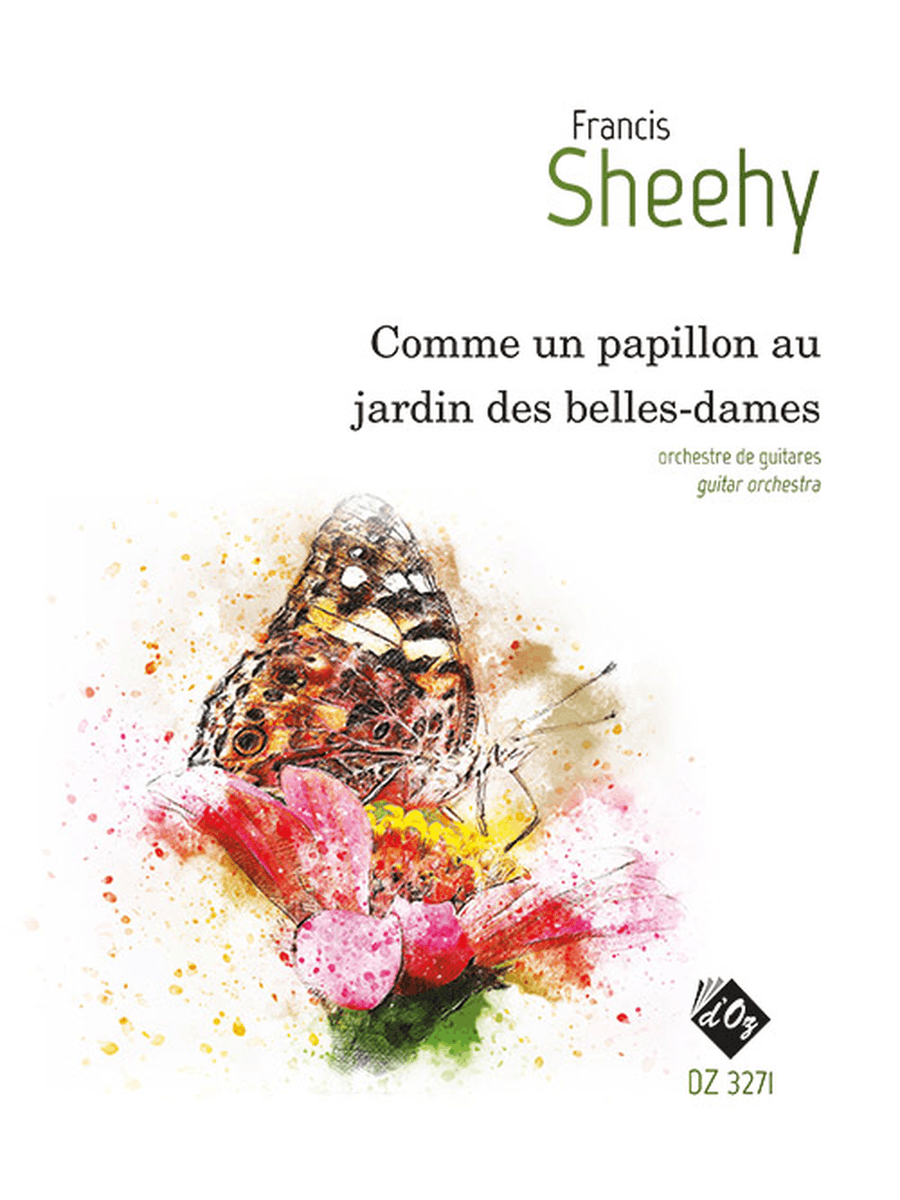Comme un papillon au jardin des belles-dames Guitar Ensemble scores gallery preview page 1