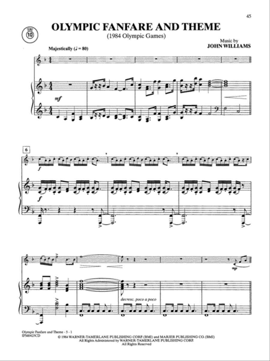 The Very Best of John Williams - Piano Accompaniment (Book/CD) Piano Accompaniment scores gallery preview page 5