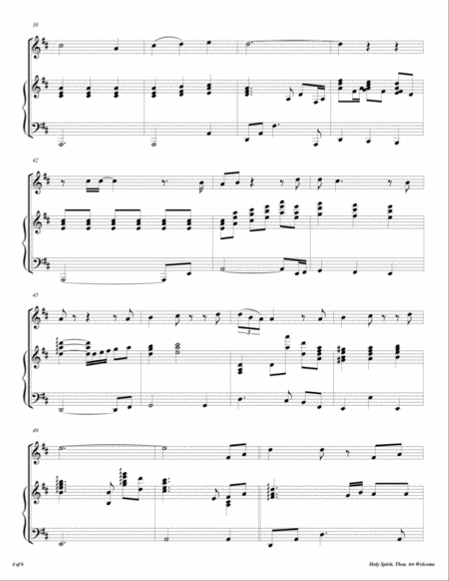 Holy Spirit, Thou Art Welcome Flute Solo scores gallery preview page 5