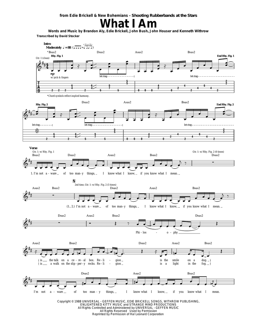 What I Am Acoustic Guitar scores gallery preview page 1