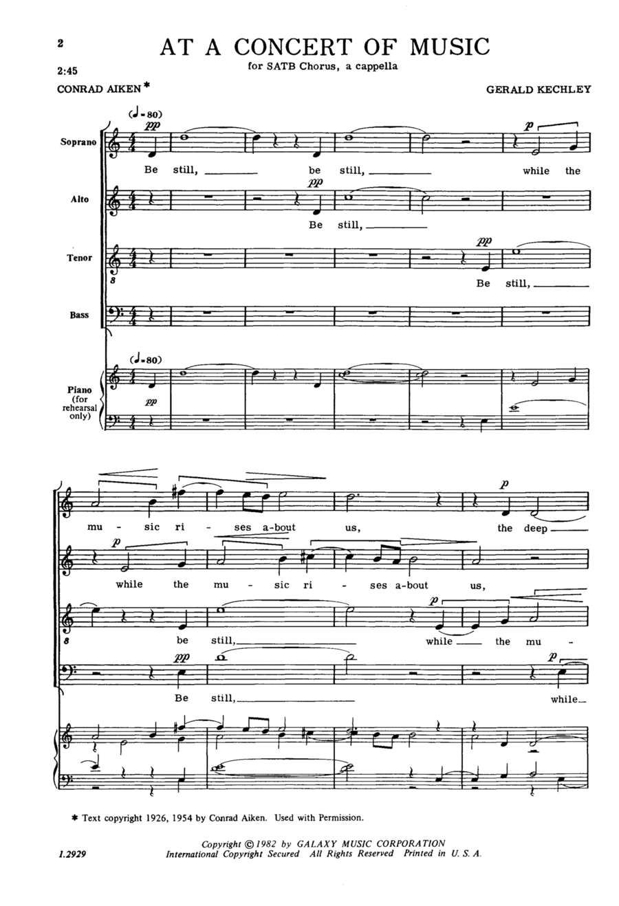 At a Concert of Music 4-Part scores gallery preview page 1