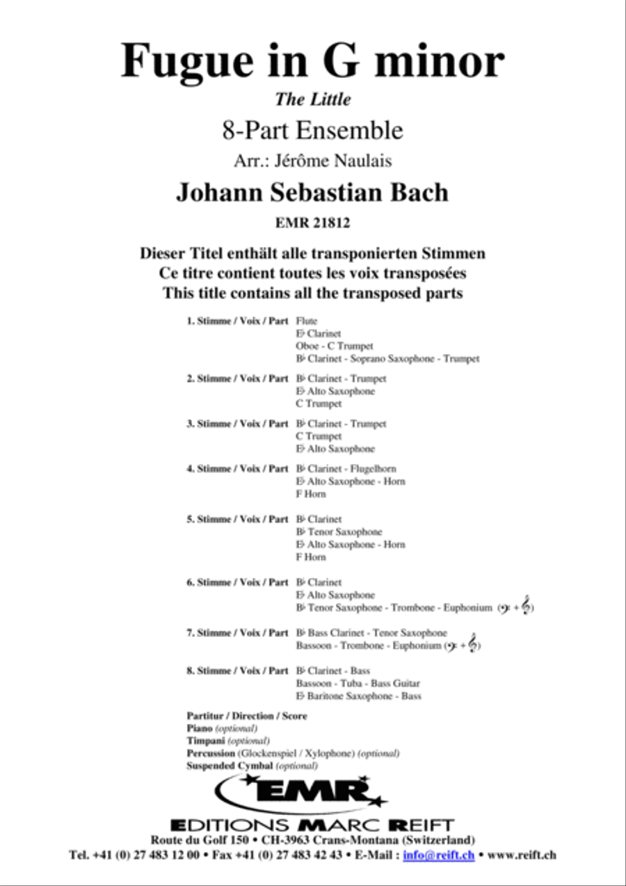Fugue in G minor Concert Band scores gallery preview page 2