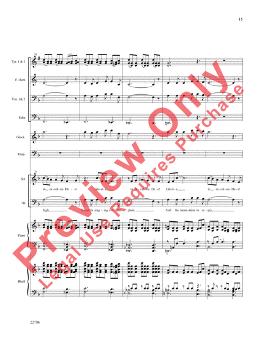 Gloria for Christmas Choir scores gallery preview page 16