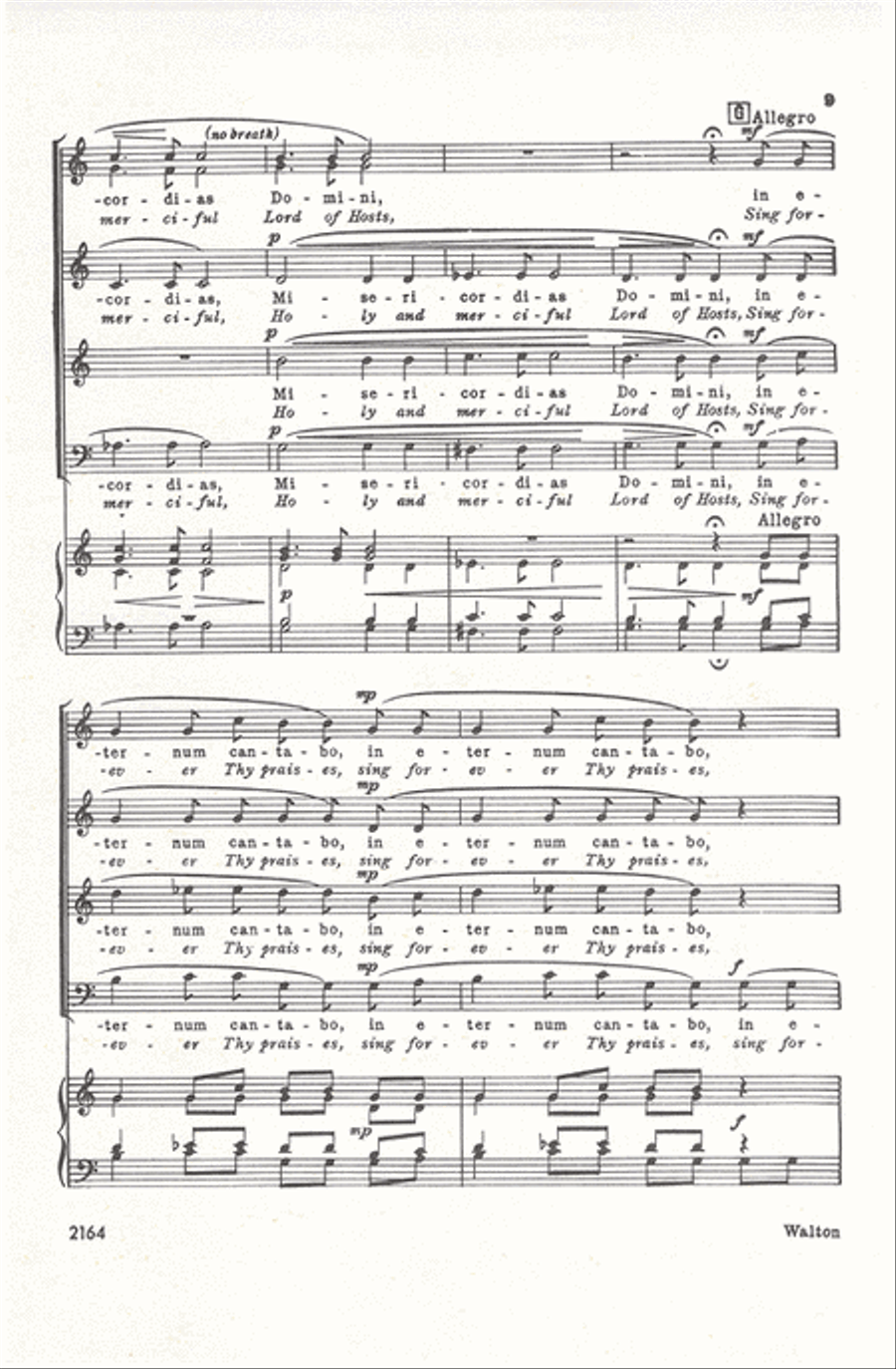 Misericordias Domini (Holy and merciful Lord) 4-Part scores gallery preview page 9