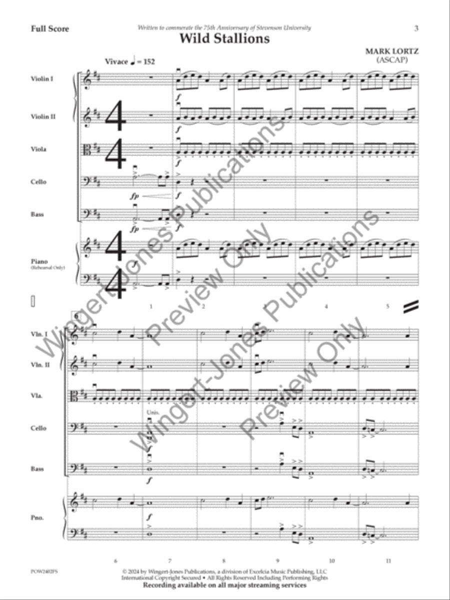 Wild Stallions Wild Stallions String Orchestra scores gallery preview page 4