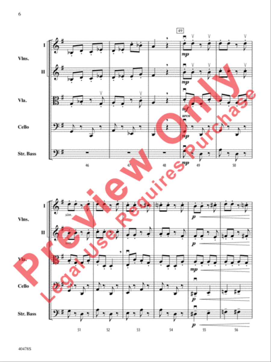 Coney Island Romp String Orchestra scores gallery preview page 7