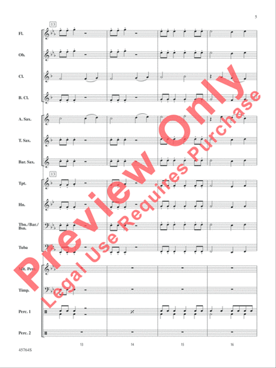 Dawn Over King's Valley Dawn Over King's Valley Concert Band scores gallery preview page 6
