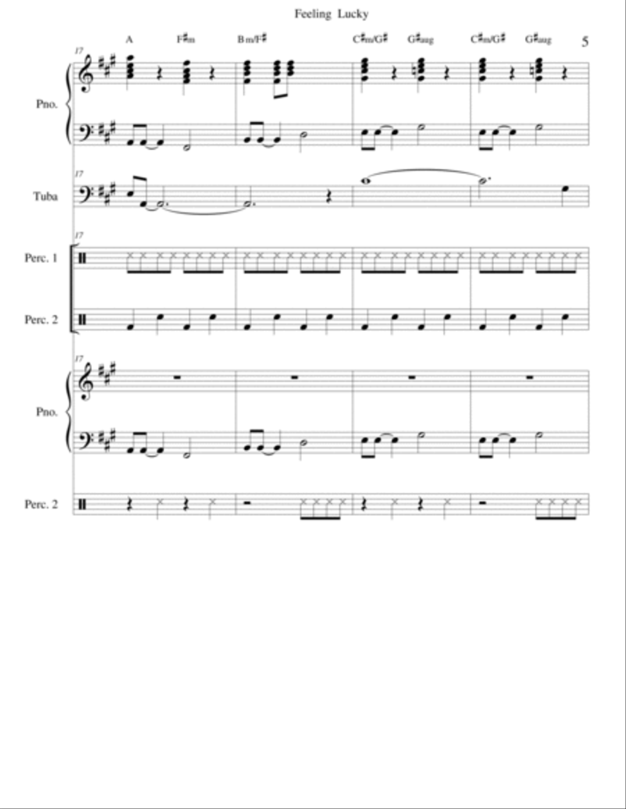 Feeling Lucky Tuba scores gallery preview page 5
