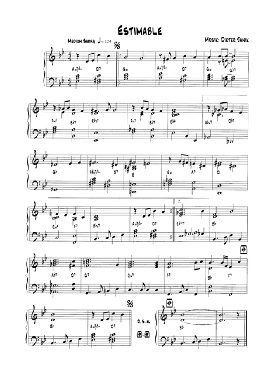 Estimable Estimable Piano Solo scores gallery preview page 3